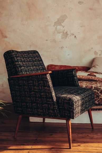 Black Weave Pattern Chair