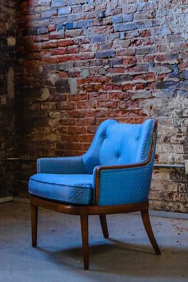 Bright Blue Sheen Chair